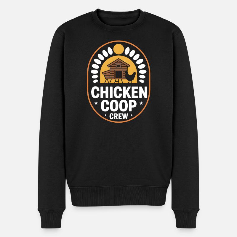 Chicken Coop Crew Hühnerhalter Huhn - Männer Premium Bio Pullover - Schwarz