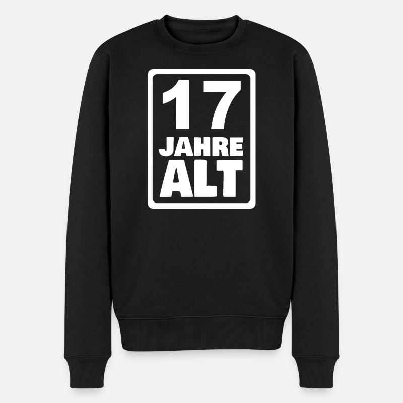 17 - Männer Premium Bio Pullover - Schwarz