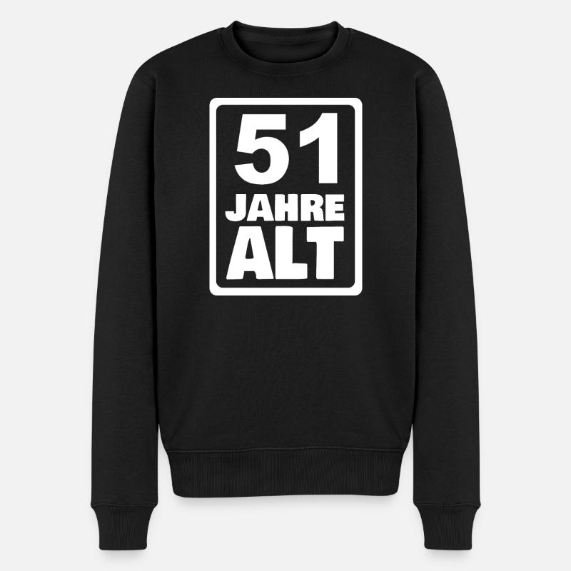 Alter 51 - Männer Premium Bio Pullover - Schwarz