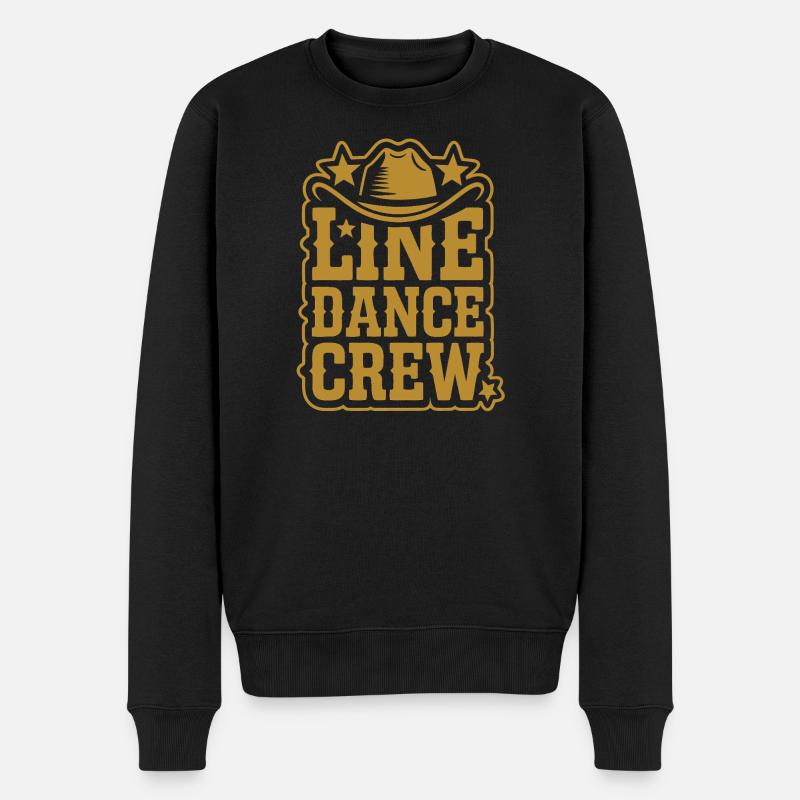 Line Dance Crew Western - Männer Premium Bio Pullover - Schwarz