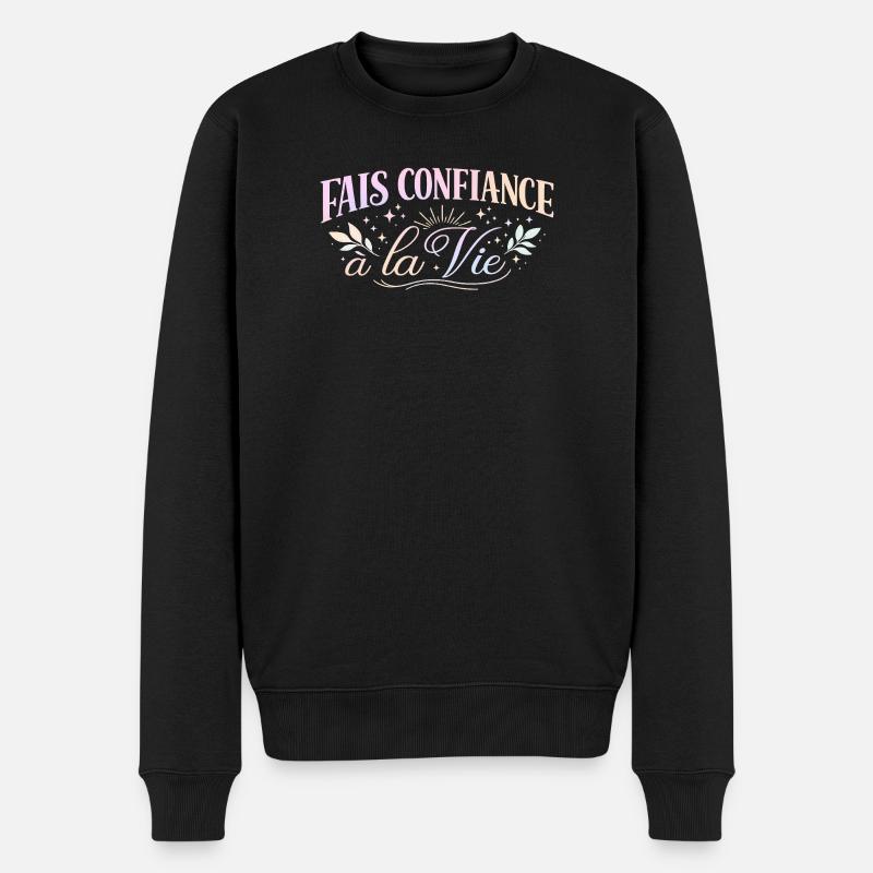 Fais Confiance à la Vie - Pull Premium bio Homme - noir