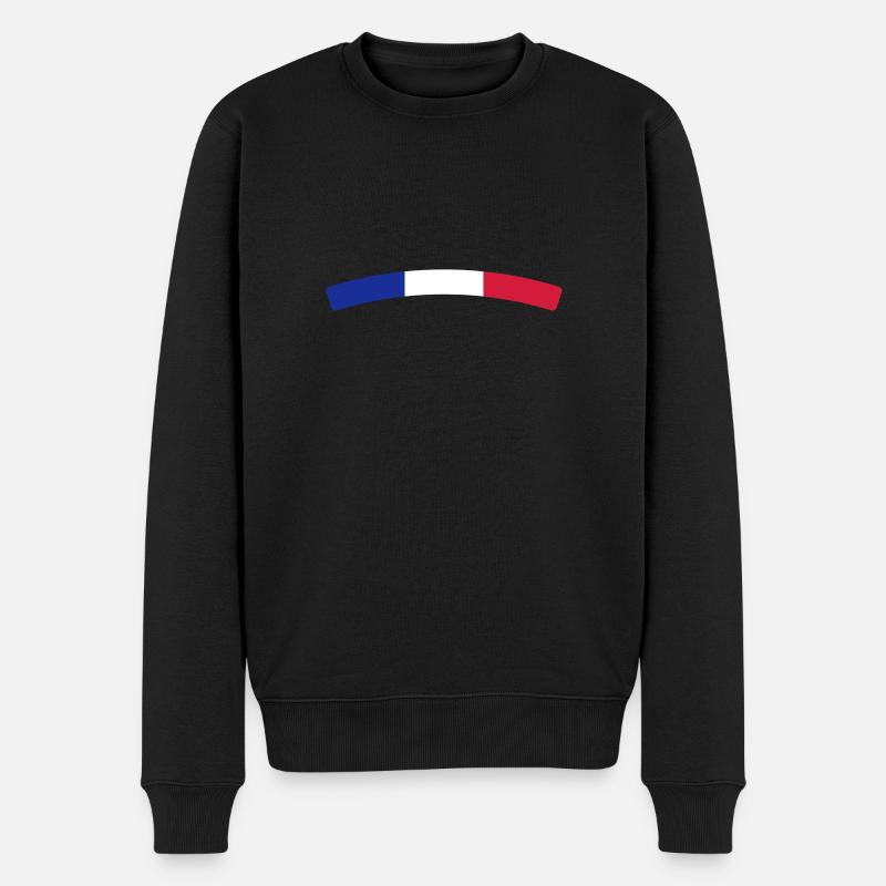 France - Männer Premium Bio Pullover - Schwarz