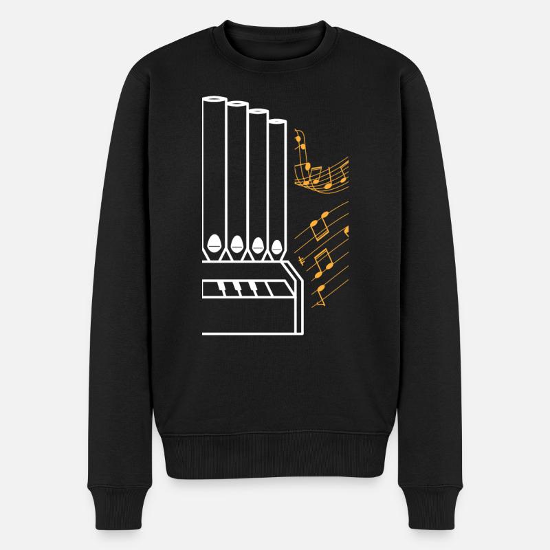 Orgel - Männer Premium Bio Pullover - Schwarz