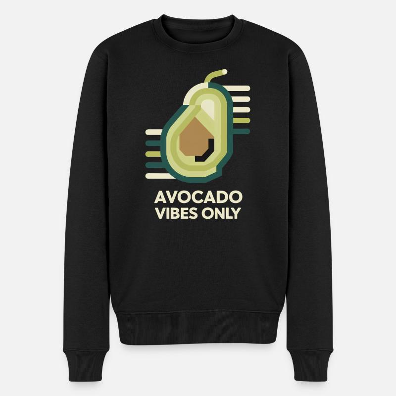 Avocado Vibes uniquement - Pull Premium bio Homme - noir