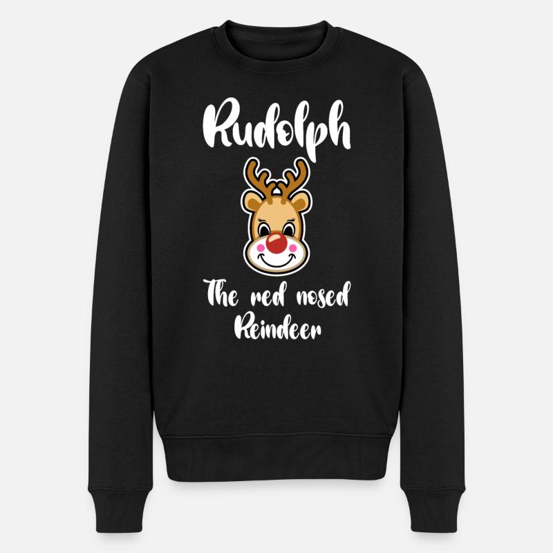 Rudolph - Männer Premium Bio Pullover - Schwarz