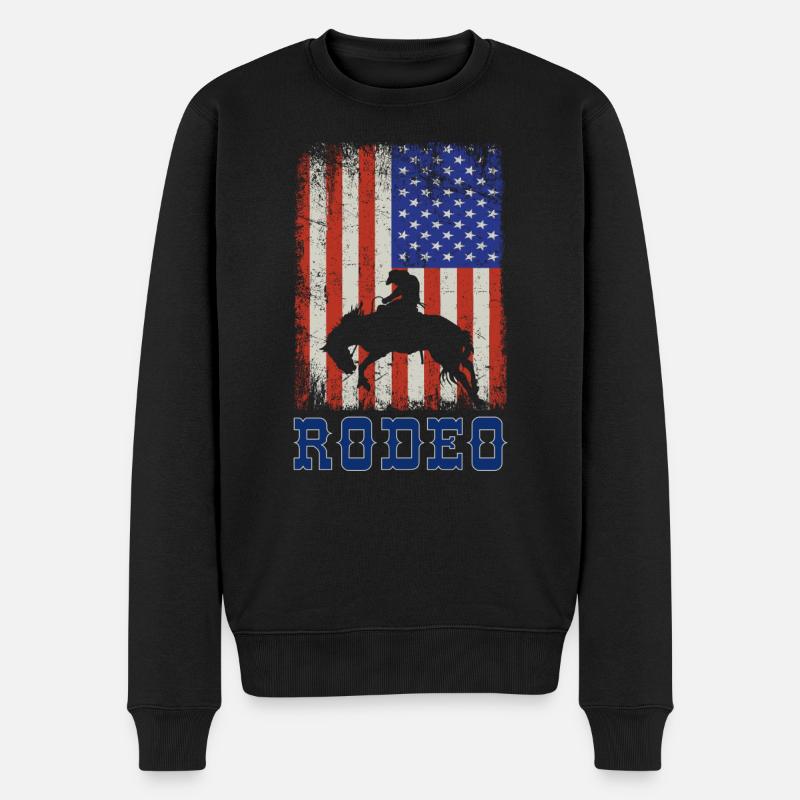 American Rodeo - Männer Premium Bio Pullover - Schwarz