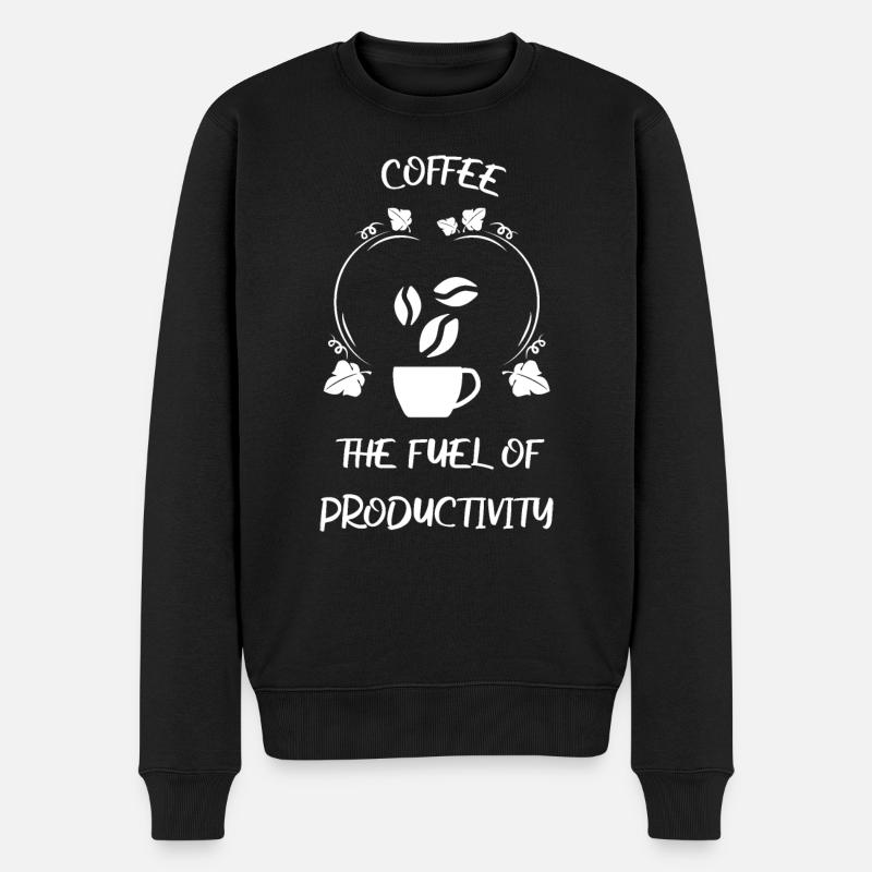 Kaffee Espresso Käffchen - Männer Premium Bio Pullover - Schwarz