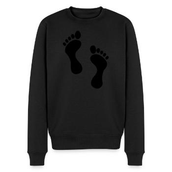 footprints - Men's Premium Organic Jumper - black - Front - Nico (187cm)