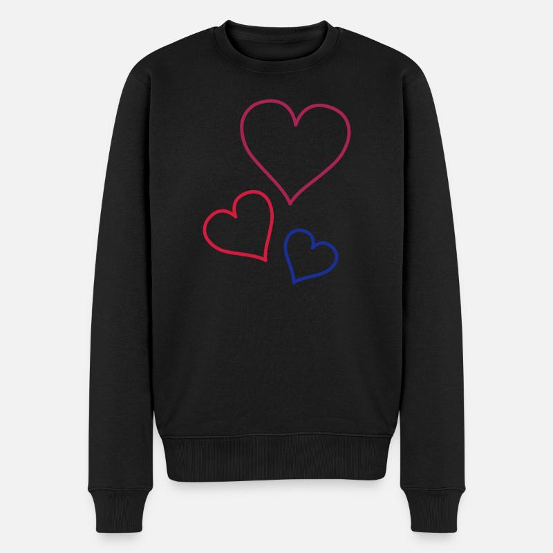 cœurs - Pull Premium bio Homme - noir