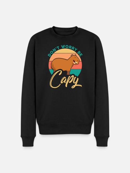 Capibara-eigenaar zoogdier capibara-motief - Mannen Premium Bio sweater - zwart