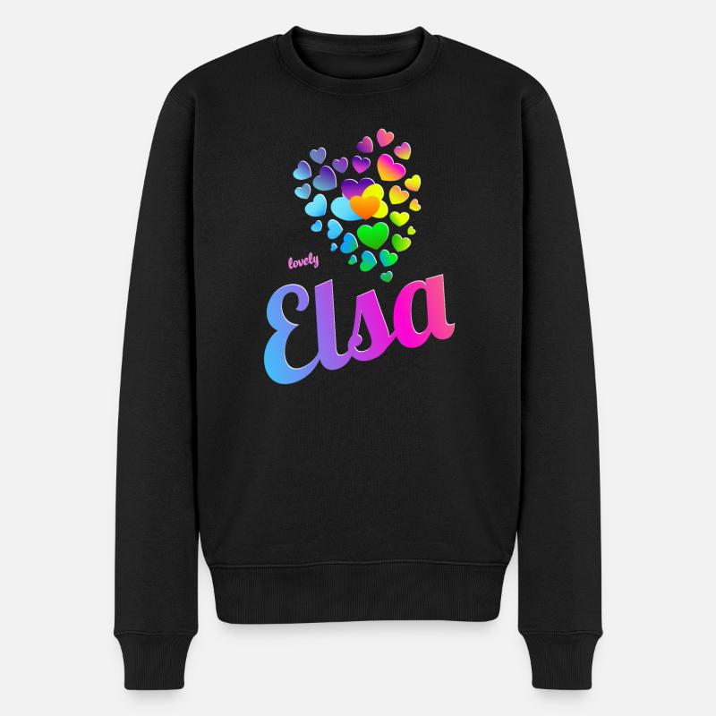 Elsa Geburtstag Elsa - Männer Premium Bio Pullover - Schwarz
