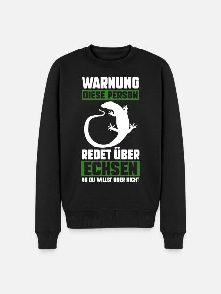 Echsen - Männer Premium Bio Pullover - Schwarz