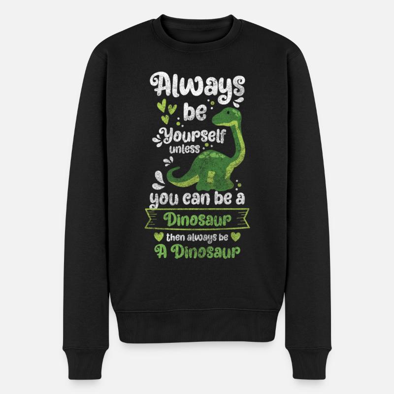 Dinosaurier Fossile Triceratops Kindheit - Männer Premium Bio Pullover - Schwarz