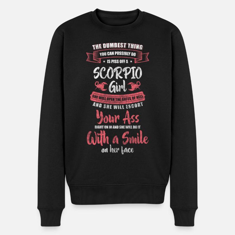 Horoscope Naissance Octobre Caractère - Pull Premium bio Homme - noir