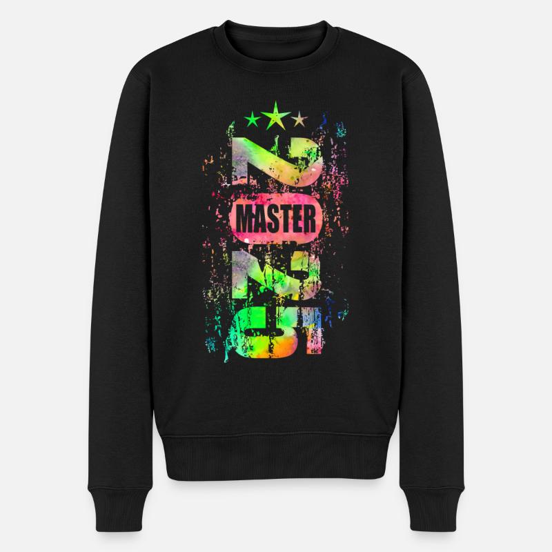 Master 2025 bunt - Männer Premium Bio Pullover - Schwarz