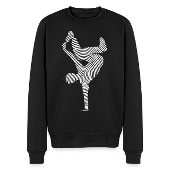 Breakdance Danse Breakdance Empreinte digitale - Pull Premium bio Homme - noir - Devant - Nico (187cm)