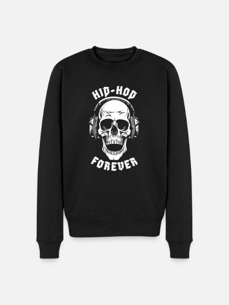 HIP-HOP FOREVER - Männer Premium Bio Pullover - Schwarz