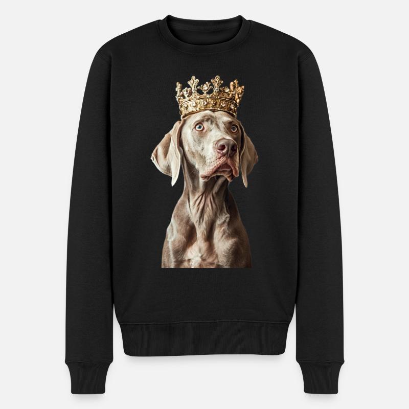Weimaraner - Men's Premium Organic Jumper - black
