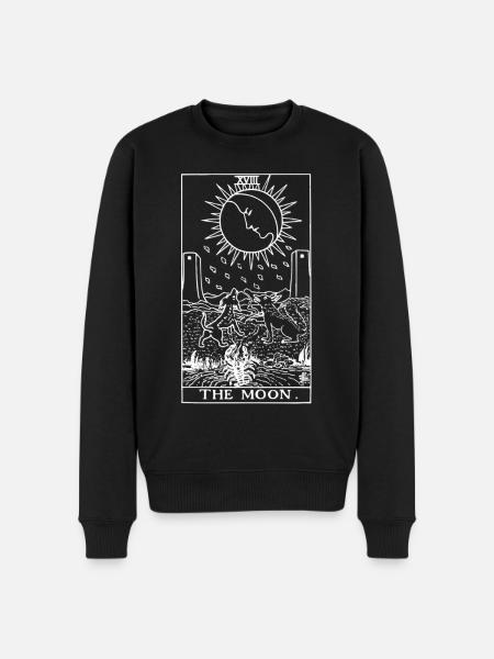 Moon Tarot Card Witch - Männer Premium Bio Pullover - Schwarz