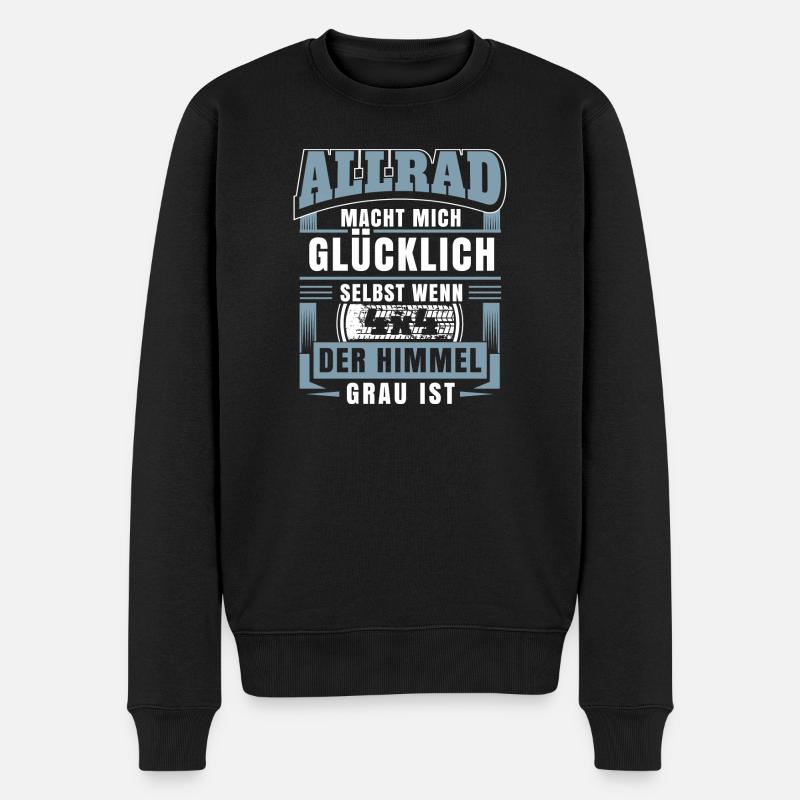 Allrad macht mich glücklich - Männer Premium Bio Pullover - Schwarz
