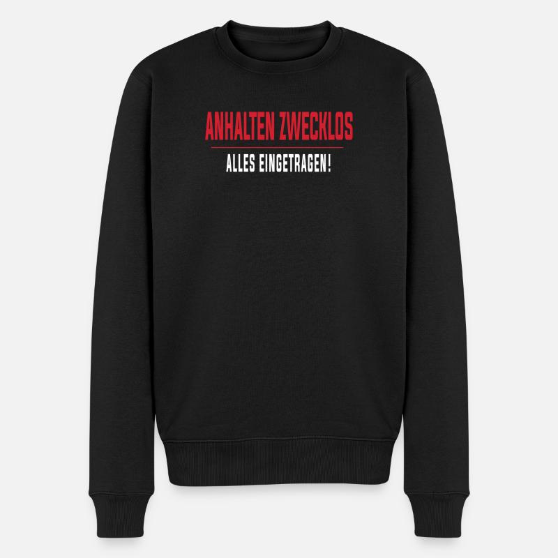 Anhalten Zwecklos Alles Eingetragen - Männer Premium Bio Pullover - Schwarz