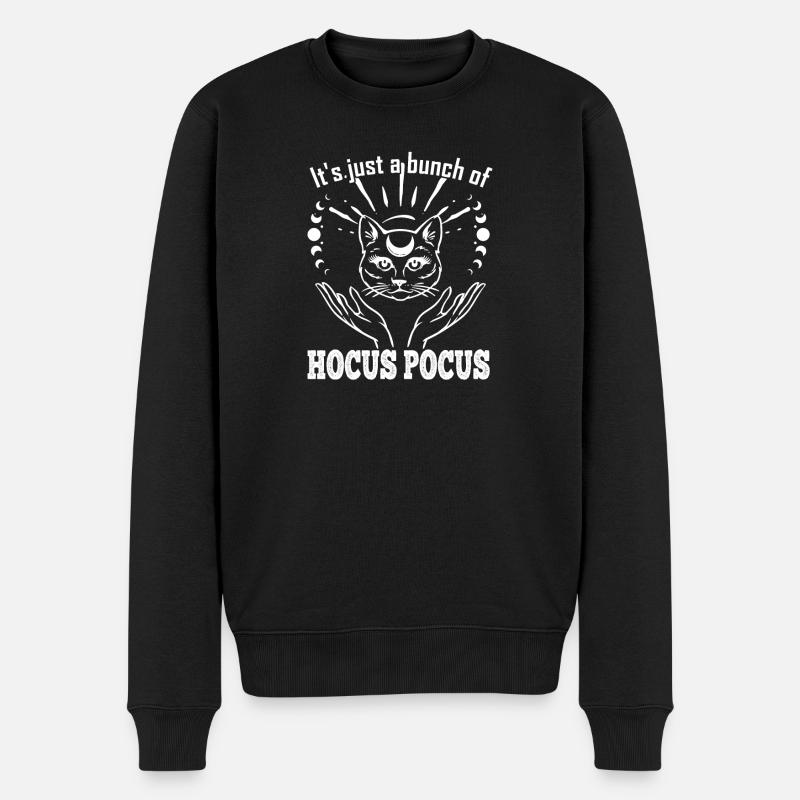 Hocus Pocus Chat céleste d’Halloween - Pull Premium bio Homme - noir
