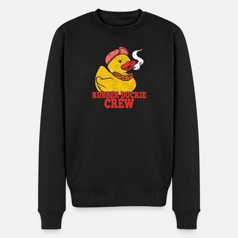 Rubber Duckie Crew Cute Duck - Pull Premium bio Homme - noir