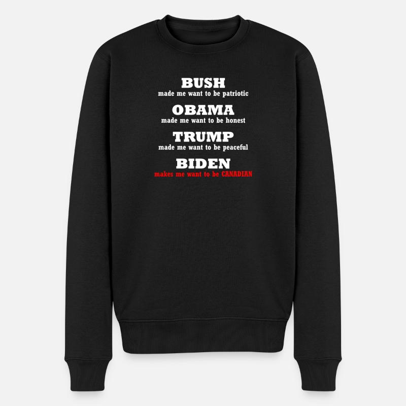 Anti Biden Political Tee For Republican - Männer Premium Bio Pullover - Schwarz