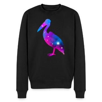 Galaxie Pélican - Pull Premium bio Homme - noir - Devant - Nico (187cm)