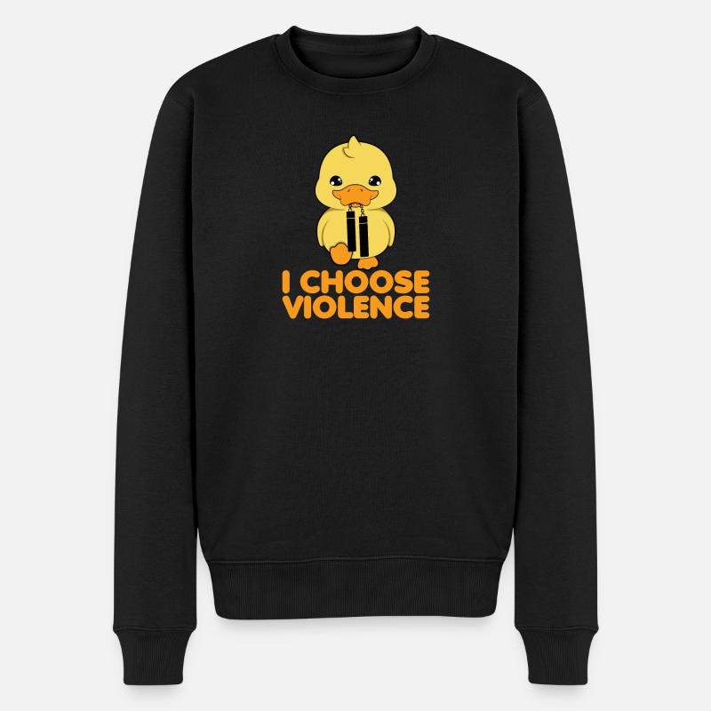 Je choisis Violence Duck Nunchucks - Pull Premium bio Homme - noir