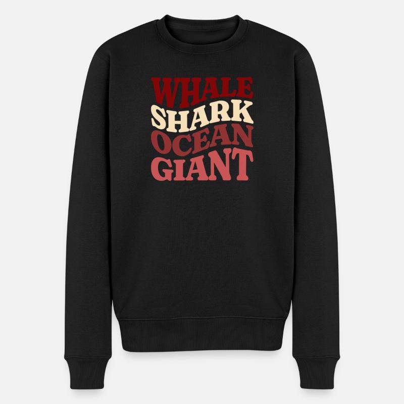 Whale Shark - Männer Premium Bio Pullover - Schwarz