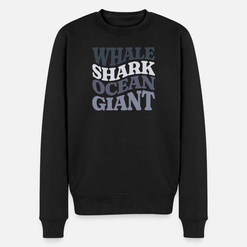 Whale Shark - Männer Premium Bio Pullover - Schwarz