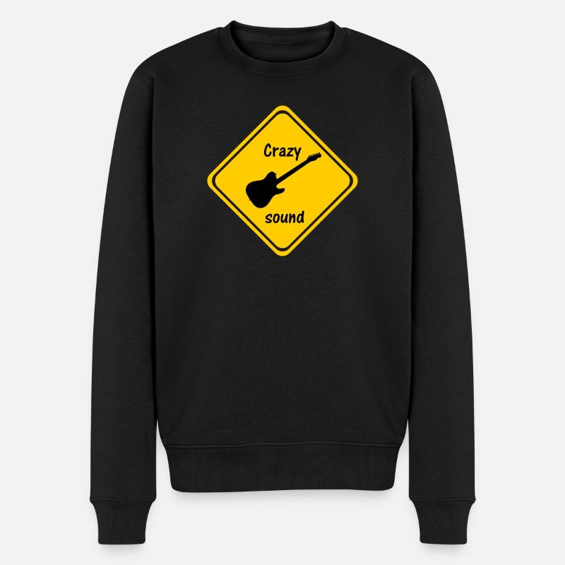 Verrückter Sound - Männer Premium Bio Pullover - Schwarz