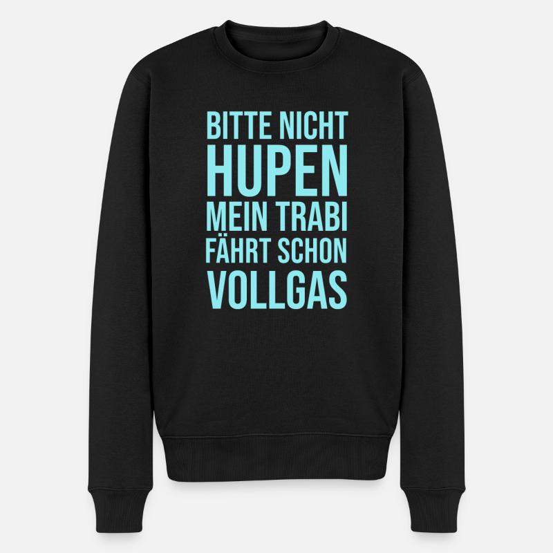 Trabi Spruch - Männer Premium Bio Pullover - Schwarz