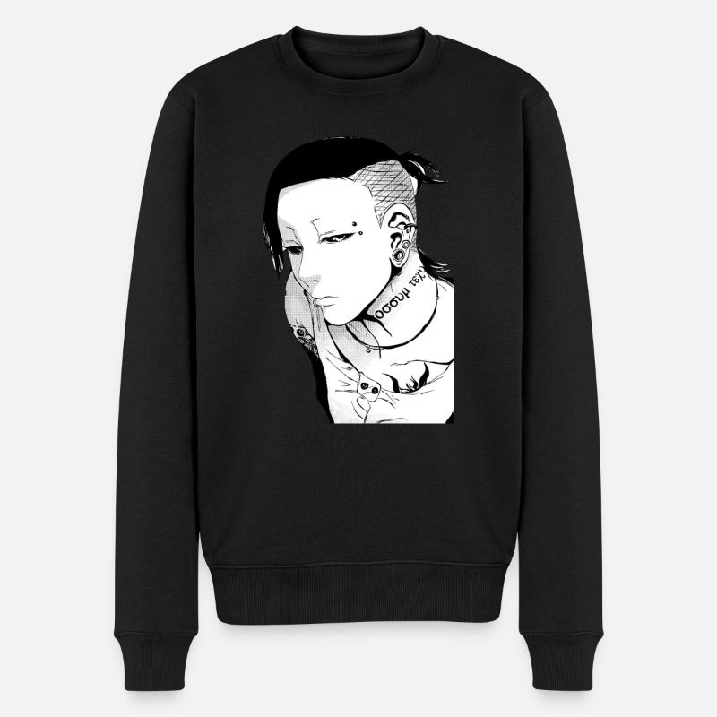 luna freya uta - Männer Premium Bio Pullover - Schwarz