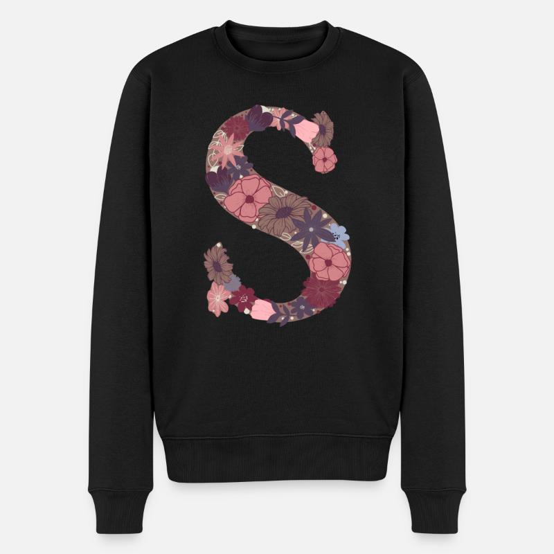 Lettre de fleur S - Pull Premium bio Homme - noir