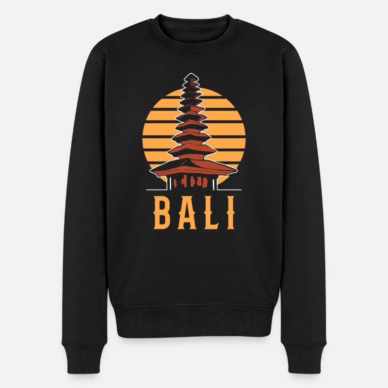 Bali Indonesien - Männer Premium Bio Pullover - Schwarz