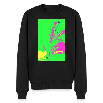 Grass in Pop Art - Men's Premium Organic Jumper - black - Front - Nico (187cm)