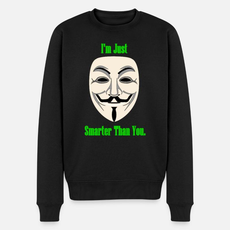 Hacker - Männer Premium Bio Pullover - Schwarz
