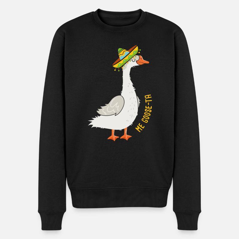 Mexican Spanish Joke Goose Pun Me Goose Ta - Männer Premium Bio Pullover - Schwarz