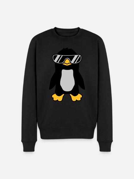 Sunglasses Penguin cool design - Men's Premium Organic Jumper - black