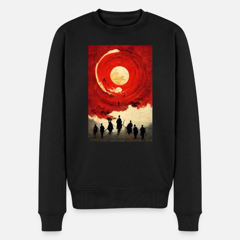 Samouraï Lune Japonaise - Pull Premium bio Homme - noir
