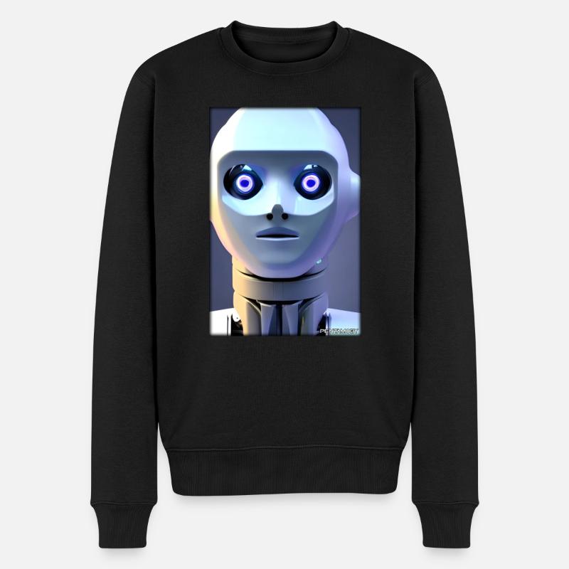 Robot Future Technology Science Android - Men's Premium Organic Jumper - black