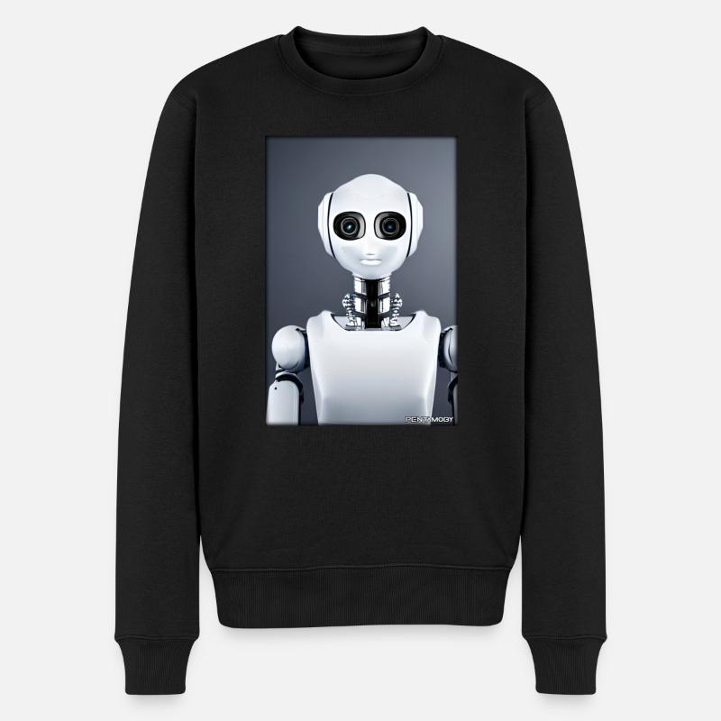 Robot Future Technology Science Android - Men's Premium Organic Jumper - black