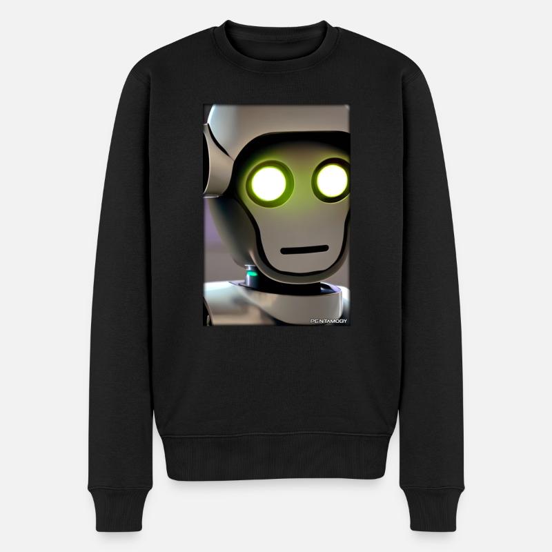 Robot Future Technology Science Android - Men's Premium Organic Jumper - black