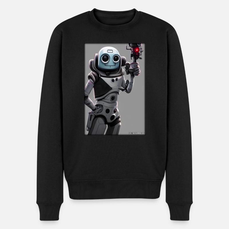 Roboter Zukunft Technik Wissenschaft Android - Männer Premium Bio Pullover - Schwarz