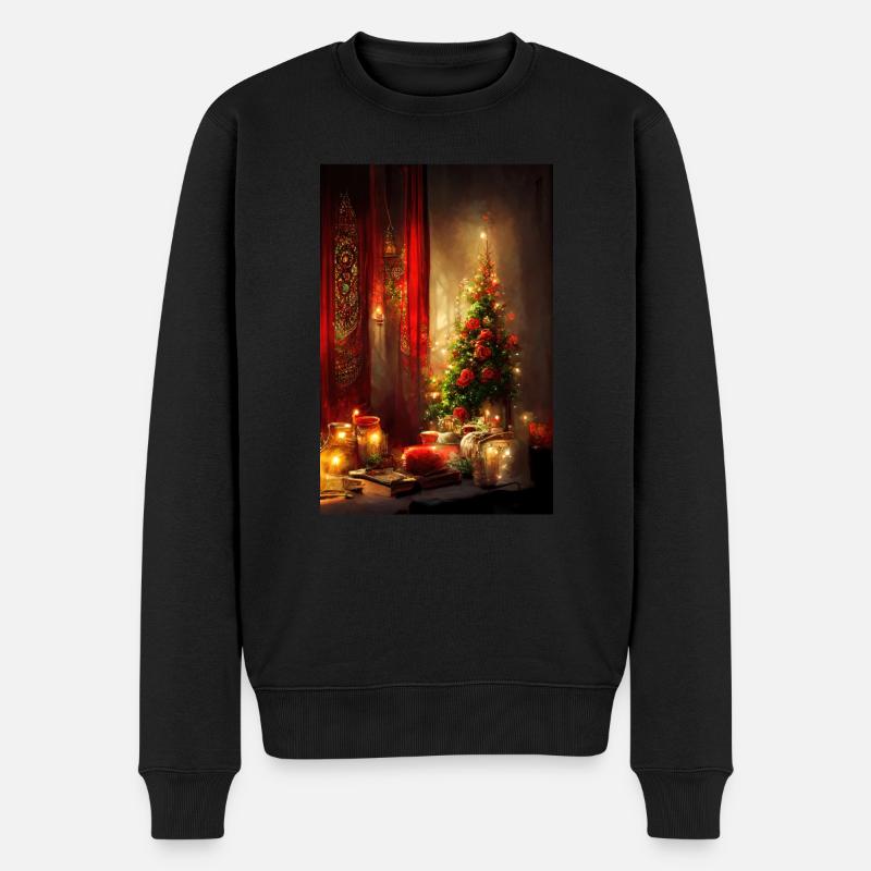 Weihnachten 12 - Männer Premium Bio Pullover - Schwarz