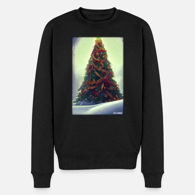 Arbre de Noël Noël hiver - Pull Premium bio Homme - noir
