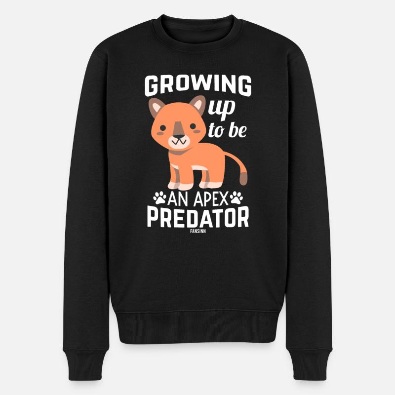 Katze Afrika Safari - Männer Premium Bio Pullover - Schwarz