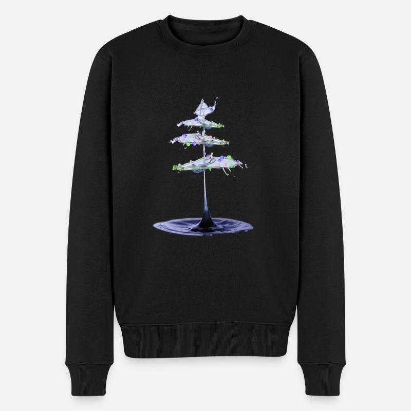 sapin en goutte - Pull Premium bio Homme - noir